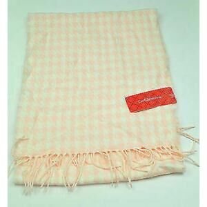 Winter Women Croft & Barrow Pink Houndstooth Fringed Acrylic Scarf MSRP $28